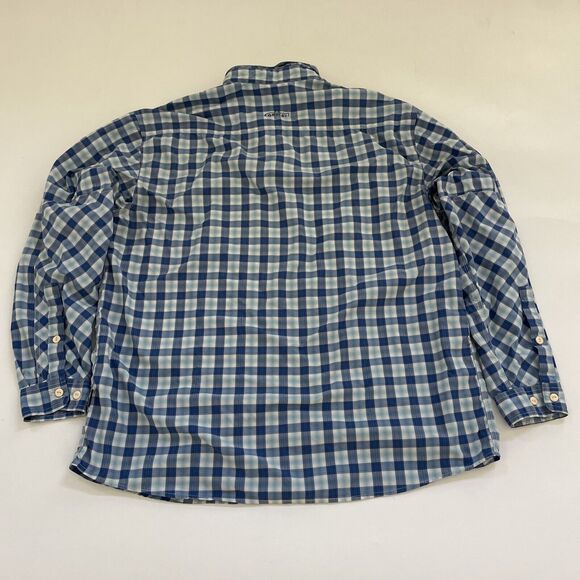 Orvis Western Shirt MENS XL Plaid Long Sleeve Button Down Nylon Fishing Hiking‎ - Picture 6 of 10